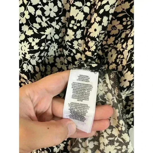 Polo Ralph Lauren Viscose Dress With Floral Pattern Short Sleeve Size 10 Flared - Picture 6 of 8